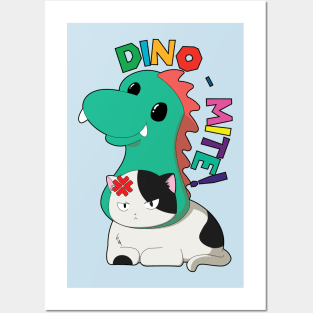 Dino Mite Cat Posters and Art